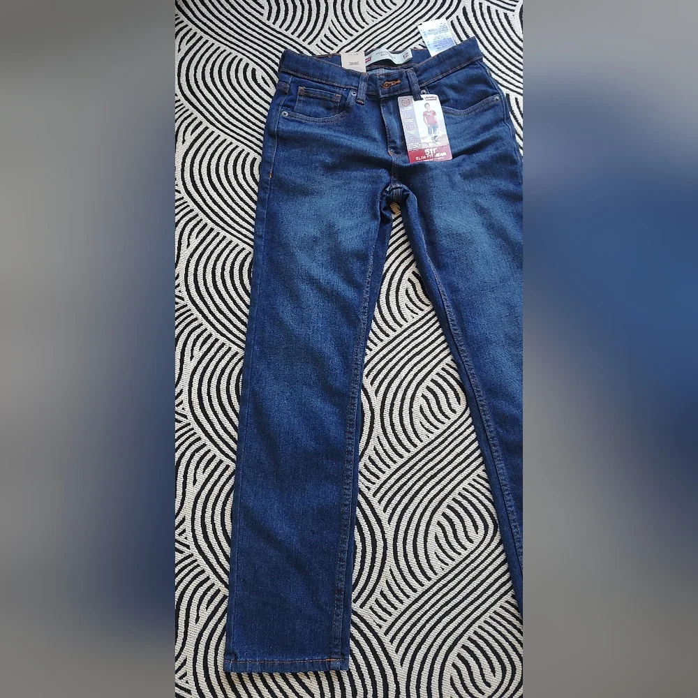 Levi's Blue Slim Fit Jeans Big Boy - Picture 3 of 9